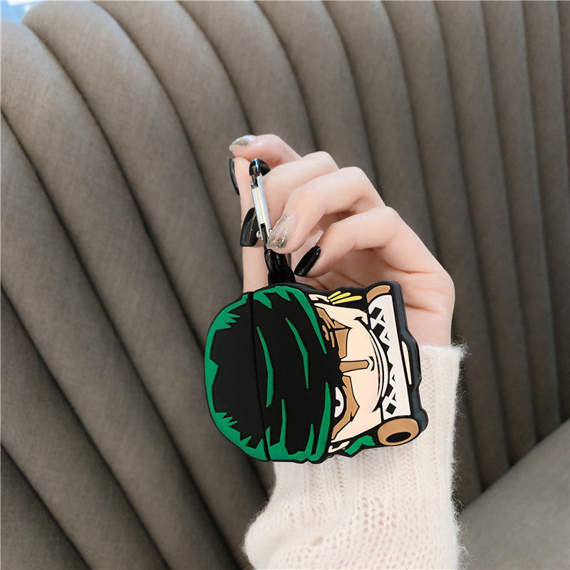 Creative Cartoon Case for AirPods - One Piece Zoro Design