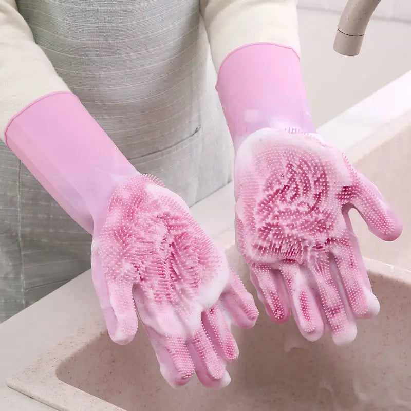Multifunctional Silicone Cleaning Gloves for Home Use