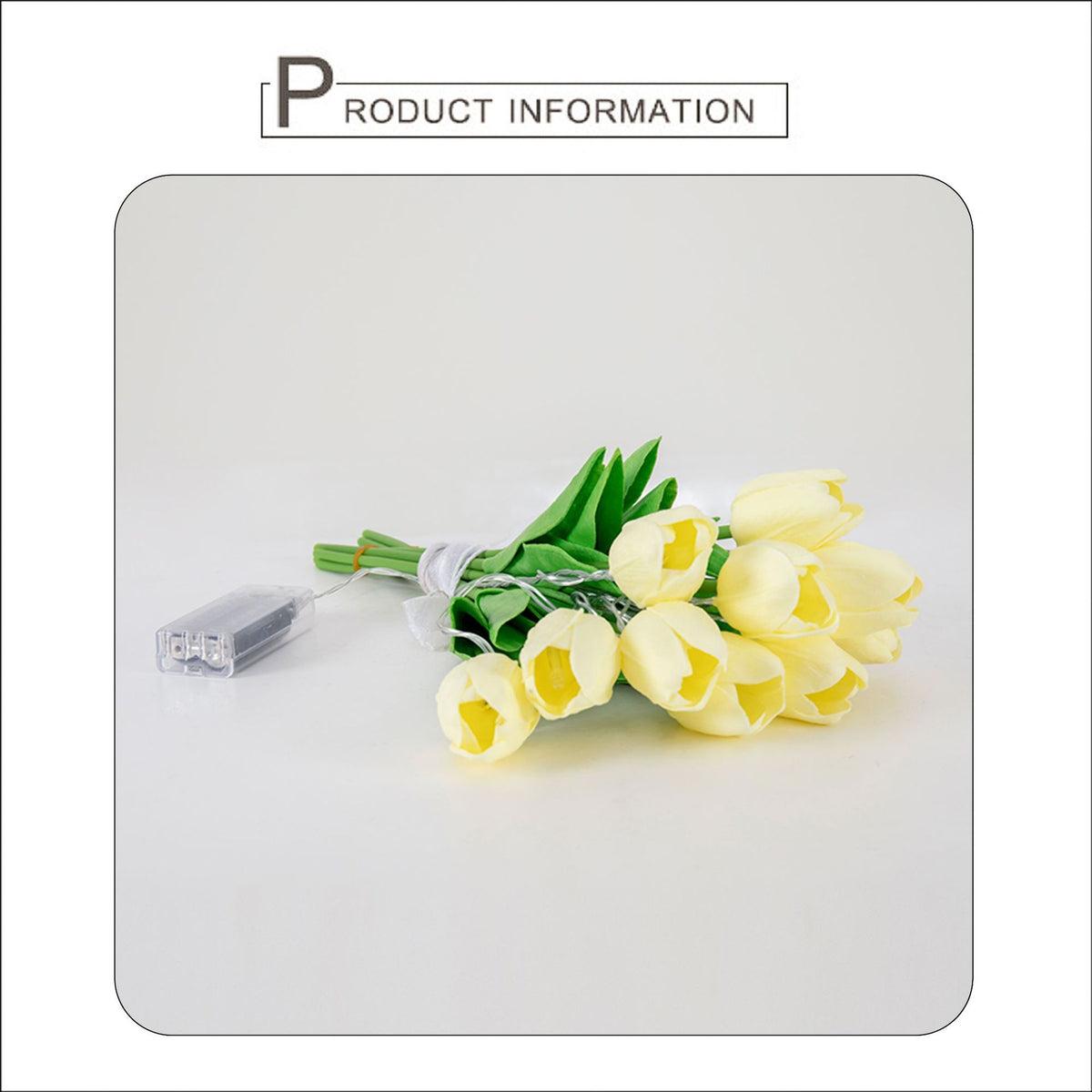 Ramo Nupcial de Tulipanes LED con Cadena de Luces