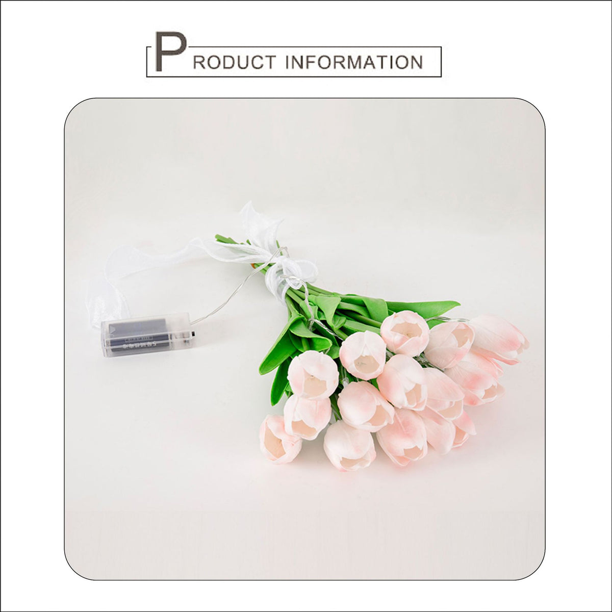 Ramo Nupcial de Tulipanes LED con Cadena de Luces