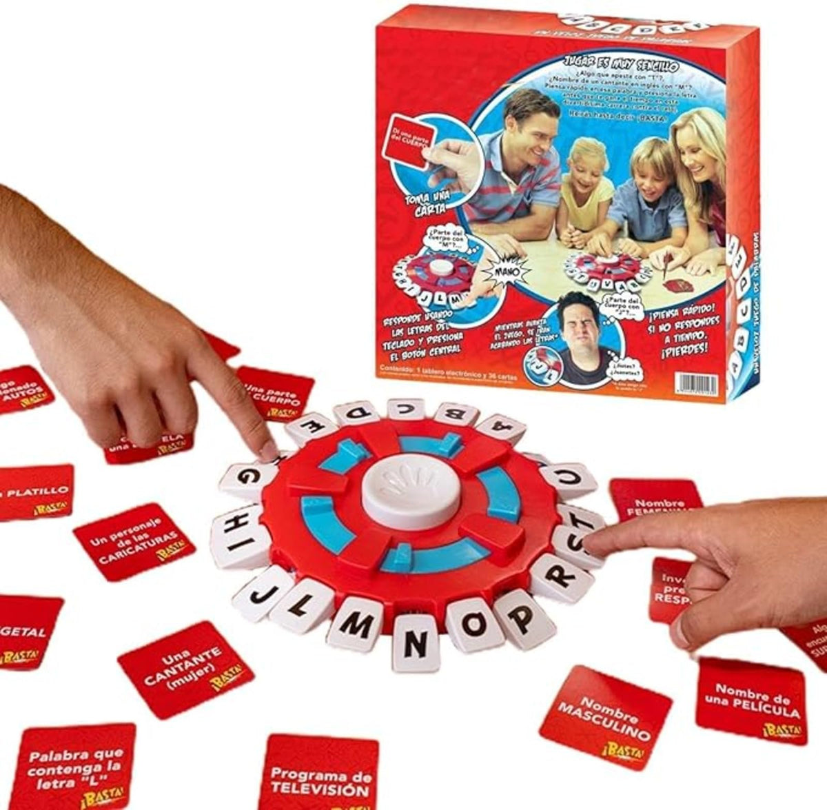 Basta Juego De Mesa Español Juego De Mesa Basta Think A Words Game Juego De Aprendizaje Interactivo Juguete Educativo De Rompecabezas Rojo (Versión Española 1)