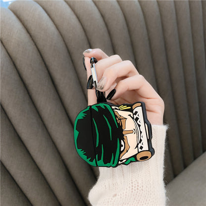 Creative Cartoon Case for AirPods - One Piece Zoro Design