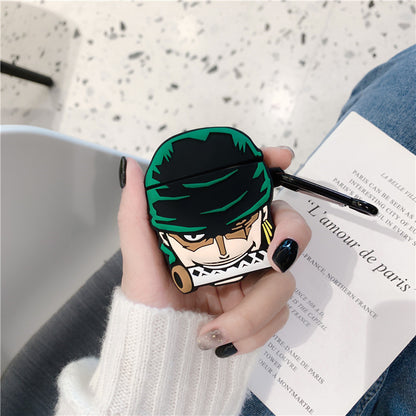 Creative Cartoon Case for AirPods - One Piece Zoro Design