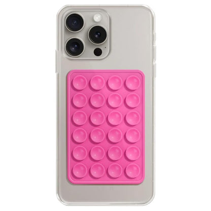 Soporte de Montaje para Teléfono en Silicona con Ventosa - Accesorios de Moda para Smartphones en Color Rosa
