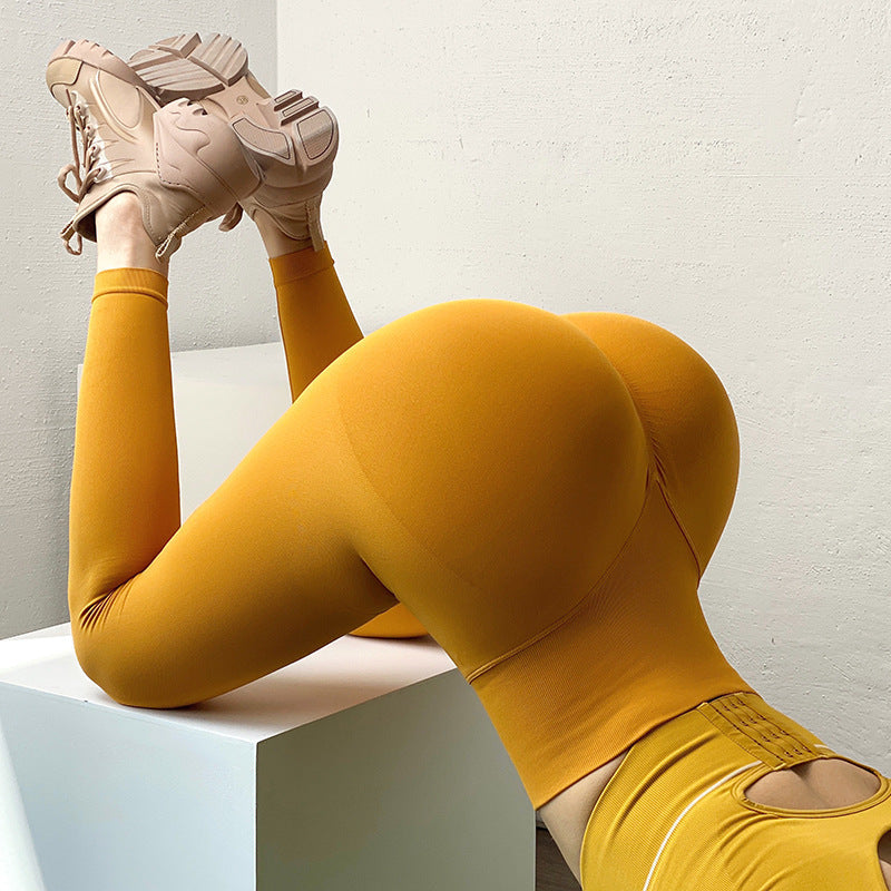 Pantalones de Fitness Elásticos y Elevadores de Cadera de Cintura Alta para Mujer
