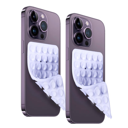Villelei 2PCS Funda de Succión de Silicona para Teléfono con Soporte Adhesivo - Soporte de Agarre de Potencia Manos Libres para Selfies y Videos en TIKTOK - Duradero y Fácil de Usar - Compatible con iPhone y Android (Morado)