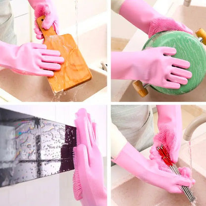 Multifunctional Silicone Cleaning Gloves for Home Use
